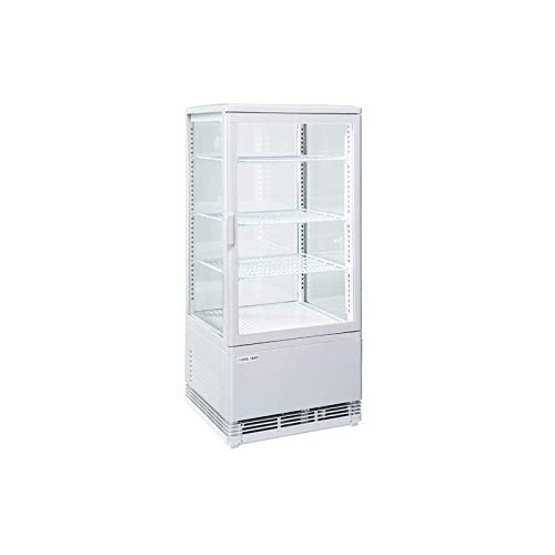  Vetrina refrigerata a 4 facce vetrate bianca positiva – 78 litri – Cool Head –