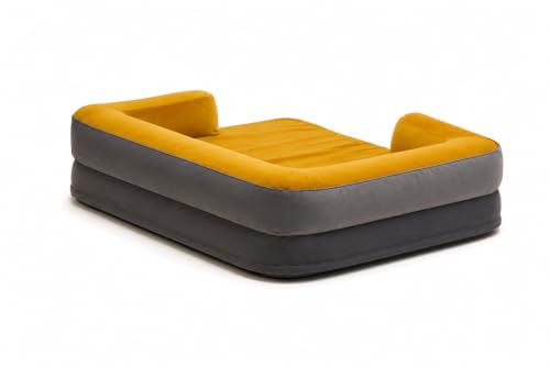 Image of Cutepups Orthopedic Dog Bed Comfortable Dog Mattress for Sleeping, Washable Cover and Non-Slip Bottom Pet Bed for Dogs (3XL Size Yellow and Grey)