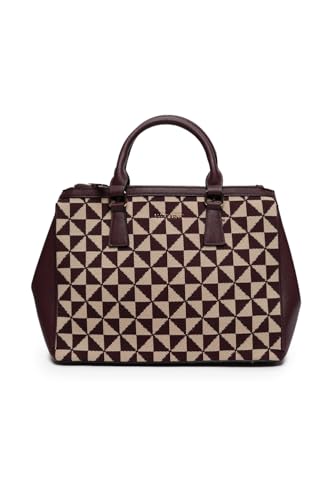 Image of Allen Solly Womens Geometric dark-brown HANDBAG