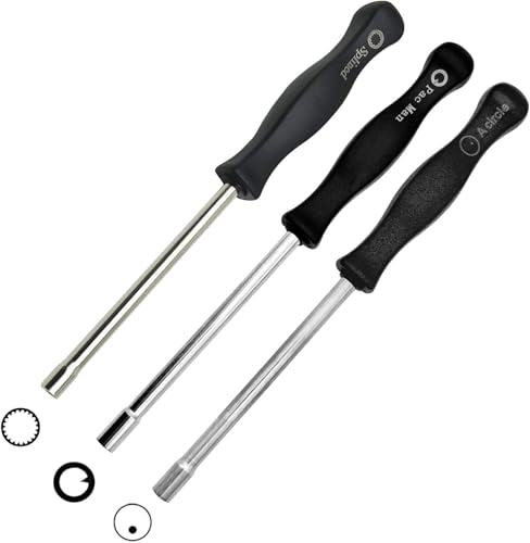 LiteTour Kit de 3 outils de réglage de carburateur (21 dents cannelées, Pac Man, A-Circle) pour petit moteur à 2 cycles - Outil de réglage et de mise au...
