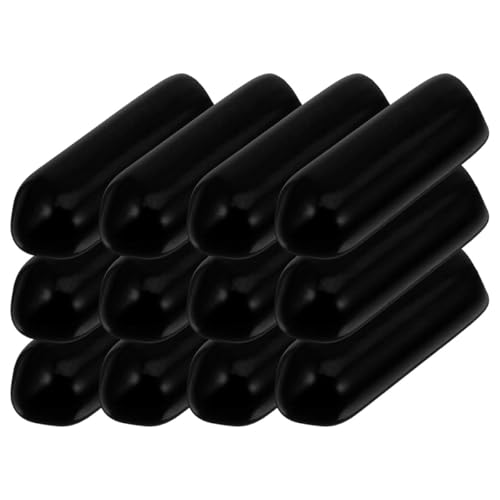 HEALEEP 200 Pcs Black 5mm Pegboard Hook Caps Plastic Screw Bolt Protectors End Covers for Industrial Storage and Automotive Hose Applications