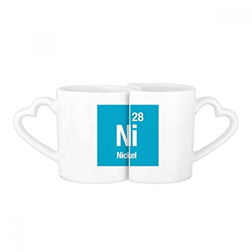 Mugs couple élément Nickel en céramique blanche DIYthinker