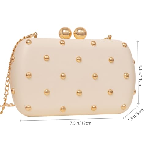 Womens PU Leather Clutch Metalilc Studs Handbag Trendy Rivet Crossbody Bag Designer Handbags for Cocktail Party2