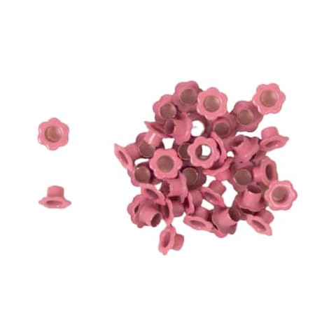 Craftelier - Packung mit 40 Blumenösen Ideal für Kartenherstellung, Scrapbooking und andere Bastelarbeiten | Gültig für Eva Gum, Tags oder Albumhüllen | Außendurchmesser: 1 cm | Farbe Bubblegum Pink Cover