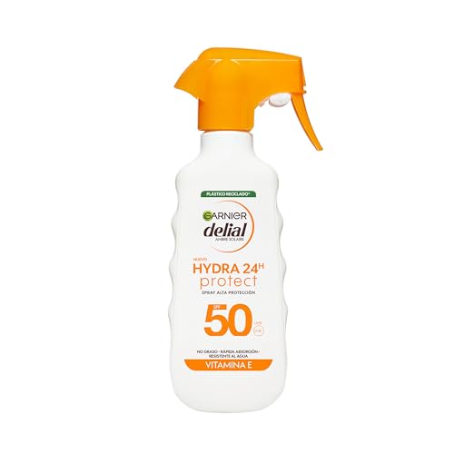 Garnier Delial Hydra 24H Spray Solar FPS50+ con Vitamina E, 270ml