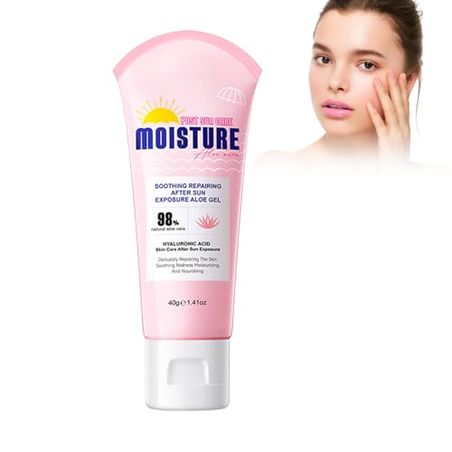 Gel De Aloe Vera Reparador Y Calmante Post-Solar - Alivio Quemaduras Solares, Refrescante Para Piel Irritada Y Enrojecida - Gel De Aloe Vera Orgánico Para Cuidado Post-Solar