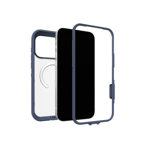 Image of OtterBox iPhone 17 Pro Max Defender Series Pro XT Clear Case - Baby Blue Clear - Tough, Rugged & Durable iPhone Case, Snaps on MagSafe