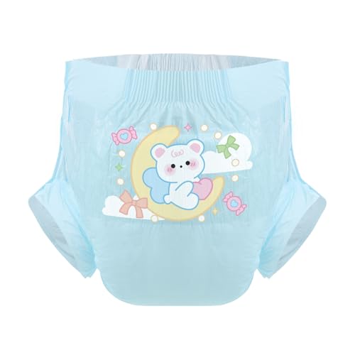 CutiePlusU Adult Diaper 3 Pieces, Adult Diapers Sample, Maximum Overnight Absorbency- Bear (Large 37