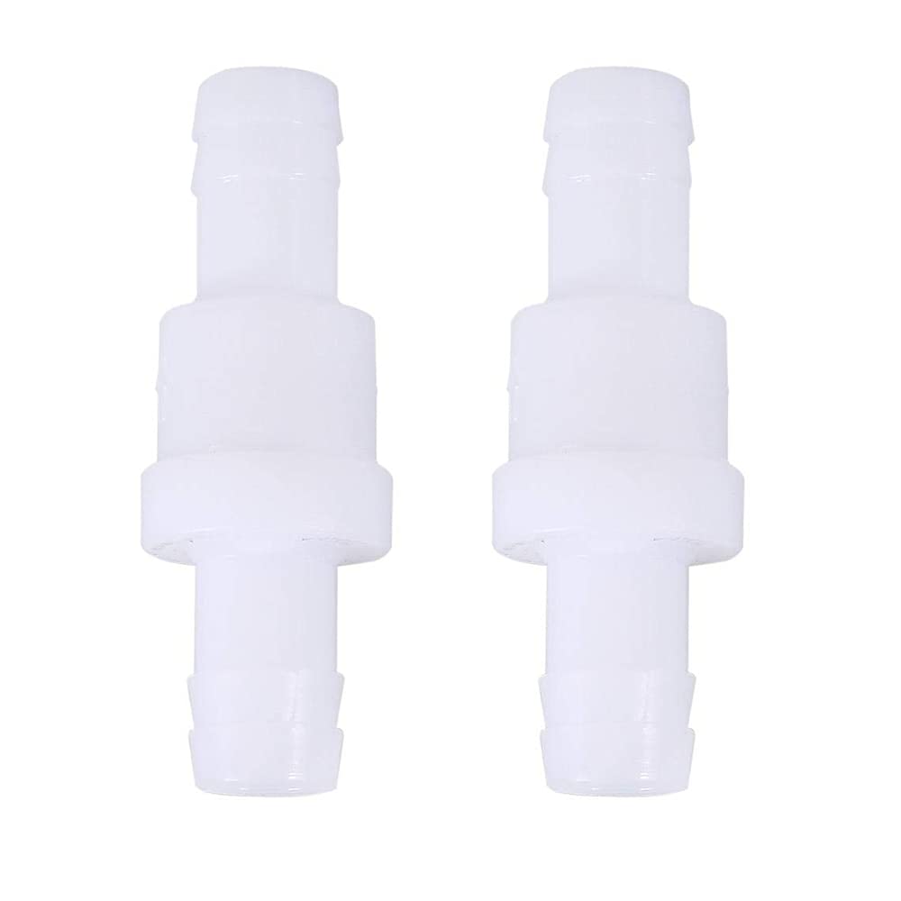 2 Pieces Inline Check Valve One Way Non Return Check Valve Plastic Water Non Return Valves for Water Fuel Gas Liquid Air