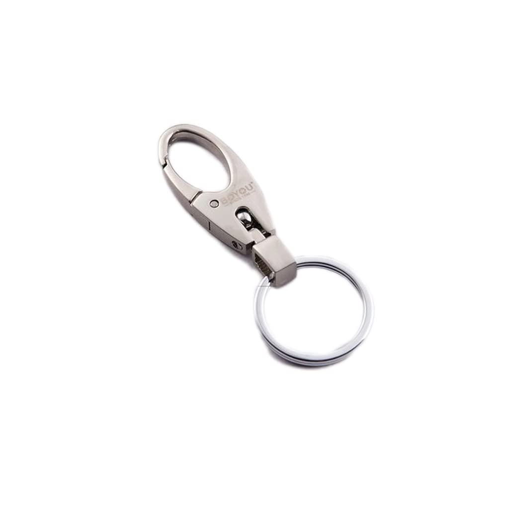 Llavero de coche de acero inoxidable RJJ colgar cinturón elegante para hombre