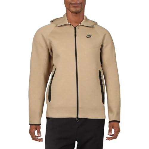 Nike Mens Fleece Pullover Hoodie Beige M