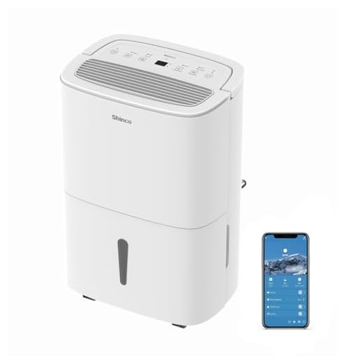 SHINCO WIFI Tragbarer Luftentfeuchter 50L/Tag mit Hebepumpe, Luftreiniger, Aktivkohlefilter, 24-Stunden-Timer, Kontinuierliche Entleerung, Wäschetrocknerfunktion, Weiß