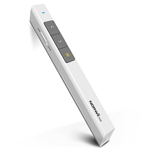 KNORVAY N26 Wireless Presenter with 300 FT Long Control Range, 2.4GHz Presentation Clicker for Powerpoint Presentation PPT Powerpoint Clicker for Presentation Remote Google Slide Clicker