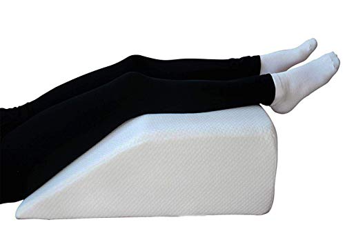 Leg Rest Wedge Pillow - Memory Foam Clinical Therapeutic Grade Post Surgery Bed Rest Recovery Leg Back Hip Pain Circulation, Varicose Veins Cushion OL16