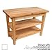 John Boos & Co. C6024C-2D-S-AL 60" Alabaster Classic Country Table w/ Drawer, Shelf & Casters