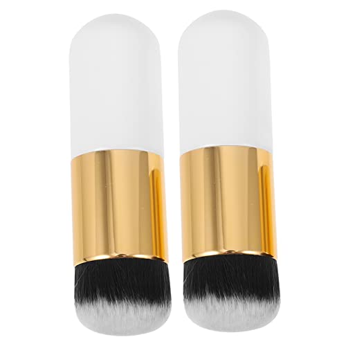 ARTSEWPLY 2Pcs High Density Foundation Powder Brush for Blending Premium Synthetic Hair Makeup Brushes for Finish Ergonomic Design for Easy Application