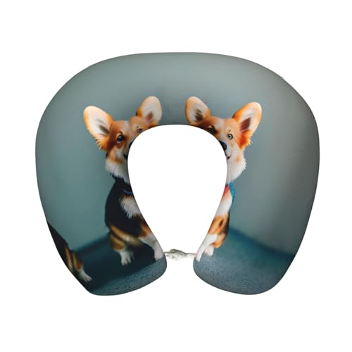 Almohada cuello poliéster negro diseño ergonómico miniatura 1