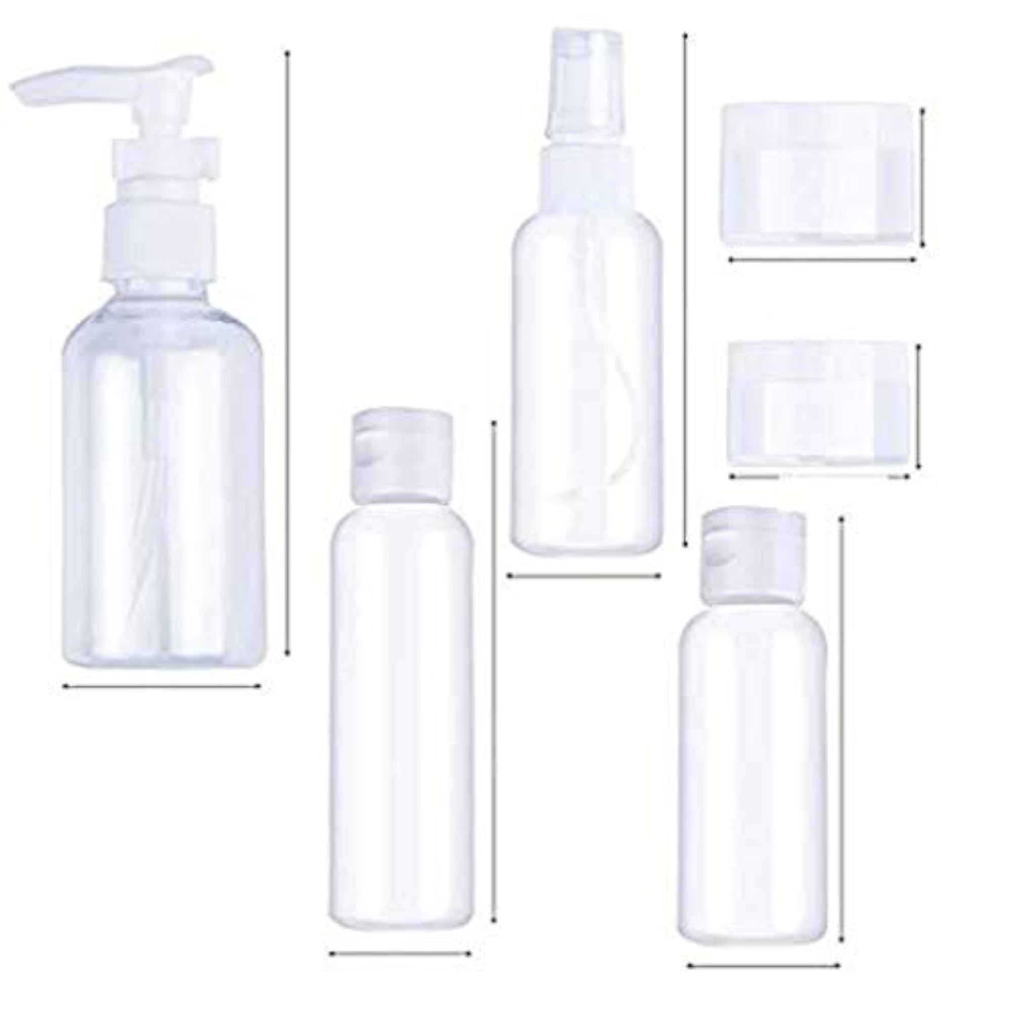Plastic Travel Bottles Toiletries Liquid Containers