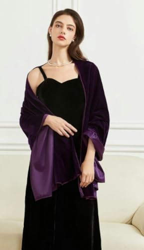 Women's Velvet Shawl and Wrap for Wedding Bridal Bridesmaid Outwear Evening Party Prom Dress Accessories Scarf 20254
