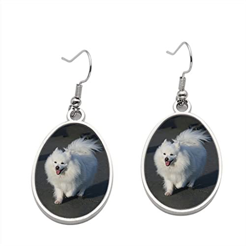 SpreadPassion Spread Passion Dog Dangle Earrings for American Eskimo- Valentine Birthday Party Gift