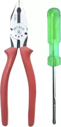 Sky Blue Enterprises C-rv Plier & 2 In 1 Screwdriver Lineman Plier (Length : 8 inch)