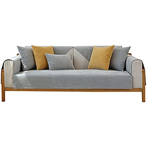 Funda impermeable para sofá gris de 90x180 cm protector de muebles antideslizante 3