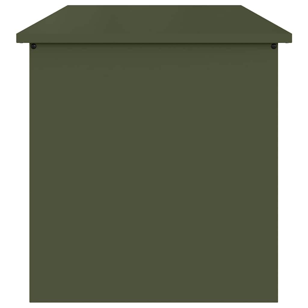 vidaXL Cassa per Cuscini da Giardino Acciaio 80 x 50,5 x 50 cm 175 L, Soluzione di stoccaggio per Giardino e terrazzo, Box Resistente, Organizer in Metallo, armadietto Rettangolare