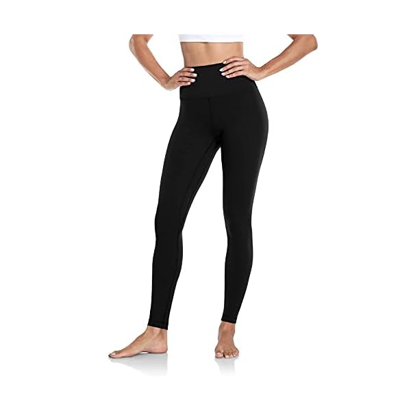 HeyNuts-Hawthorn-Athletic-Essential-High-Waisted-Full-Length-Workout-Leggings-for-Women-Compression-Yoga-Legging-Pants-28 HeyNuts Essential High Waisted Yoga Leggings for Tall Women, Buttery Soft Full Length Workout Pants 28'' Black M(8/10)