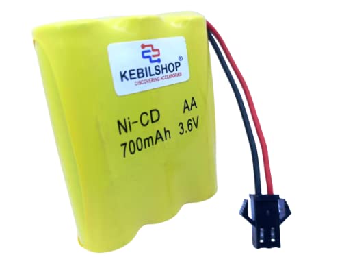 KEBILSHOP 7.2 Volt 700mAh Ni-CD Rechargeable Batterry Cell(3 X AA 1.2V) for Toys,Drone,DIY,Industrial All Purpose Use (7.2 Volt)