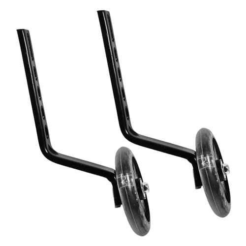 Ruedas de Entrenamiento FOMIYES para Bicicletas, 2 piezas, resistentes al desgaste, con montaje ajustable y estabilizadores de equilibrio con luces intermitentes, accesorios para bicicletas miniatura 1