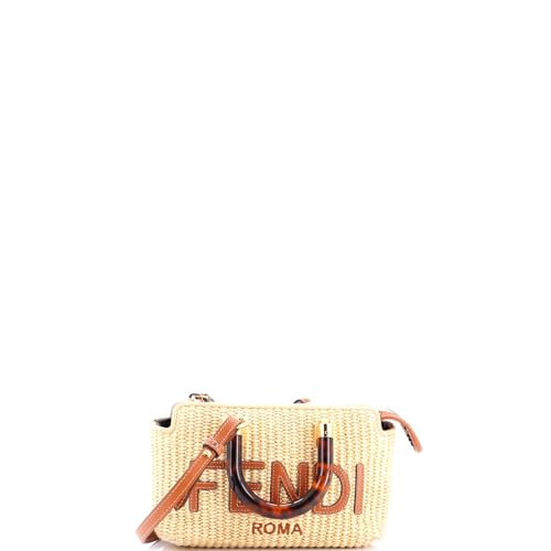 Fendi, Pre-Loved Logo By The Way Top Handle Bag Raffia