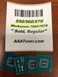 AAA Compatible Toner Chip for Xerox Color 550, 560, 570 WorkCentre 7965, 7975 (Sold/Regular) (6R1525-6R1528) (Black, Cyan, Magenta, Yellow, 4-Pack)