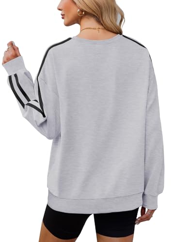 Wiholl Striped Shirt Women Long Sleeve Sweatshirts Fashion Color Block Tops 2024 Preppy Y2K Teen Girl Clothes L thumb #4