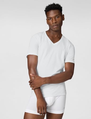 Nike Men's All Day Cotton Stretch Short Sleeve V-Neck Undershirts (2-Pack)2