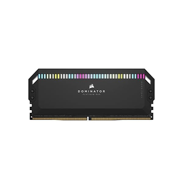 Corsair DOMINATOR PLATINUM RGB DDR5 32 GB (2 x 16 GB) 5200MHz C40 Memoria per Desktop (Regulación de voltaje integrada, Refrigeración DHX patentada, 12 LEDs CAPELLIX RGB, Optimizadas para Intel) Negro