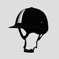 Amazon | 乗馬用ヘルメット、黒の乗馬用防具、サイズ調整可能、洗える