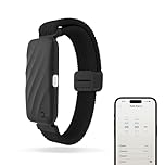 Homedics WakeBand Vibrationsalarm-Armband - Stille Wecker-Alternative mit 9 Modi und Schlummerfunktion, App-Steuerung, Sanfte Vibrationsuhr zum Aufwachen, Weiches Stoffband, Schwarz