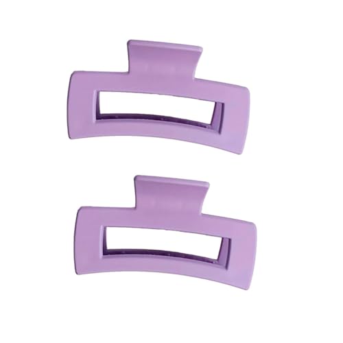 2Pcs Purple Hair Clip, Retro Hollow Women Fashion Strong Large Clips for Washing Face Ultra-light Styling Accessories, One Size miniatura 1