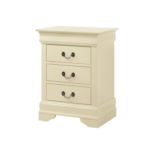 HomeStock Vintage Nightstand with Dovetail Drawers - Traditional Bedroom Furniture