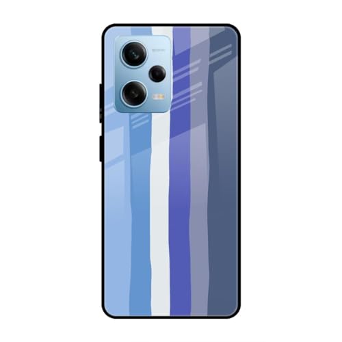 Image of SmashItUp Rainbow | Multicolour | Pattern | Blue Designer Printed TPU Metal Case Mobile Back Cover for Redmi Note 12 Pro 5G