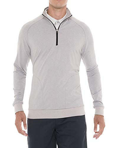 Mens Lightweight Dry Fit Pullover - Long Sleeve Half Zip Golf Jacket for Men