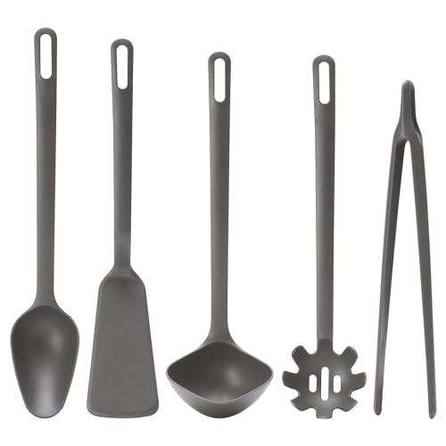 Image of Ikea FULLANDAD 5-Piece Kitchen Utensil Set, Grey