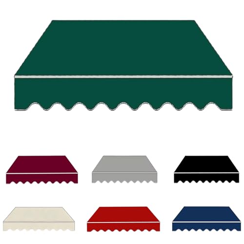 Retractable Awning Fabric 8-15ft Waterproof Polyester Green