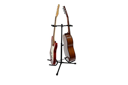 image for Gator Frameworks Adjustable Double Guitar Stand; Holds Two Electric or