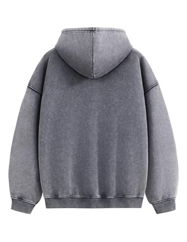 Aelfric Eden Washed Plain Hoodies For Men Women Vintage Acid Wash Oversized Sweatshirts Casual Streetwear Pullover Hoodie