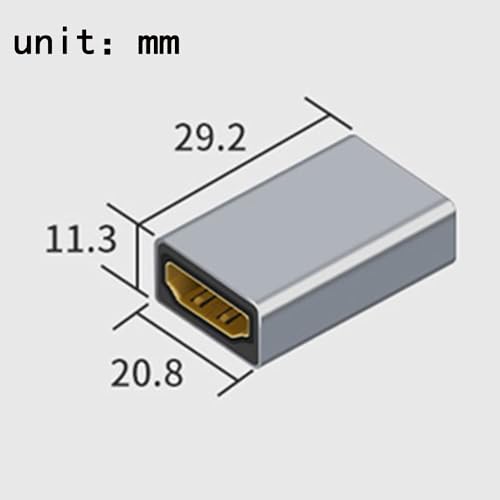 Adaptador HDMI hembra a hembra 2 unidades miniatura 4