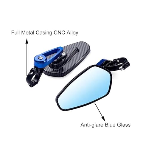 Rétroviseur universel de moto carbone pour éliminer les angles morts - 2