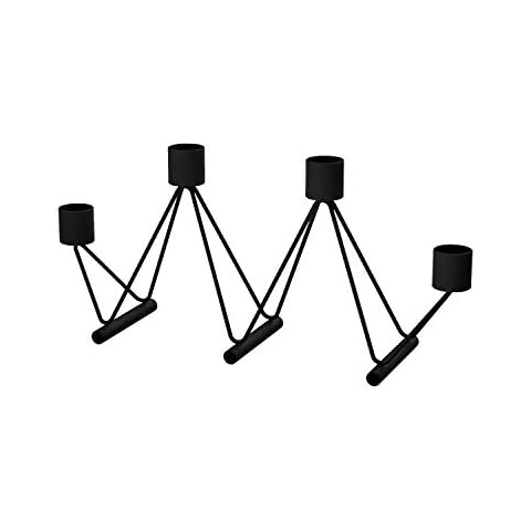 Cooee Design Vinkel Black Candle Holder, Stainless Steel, Black, L : 8, W : 30, H : 13.5 cm Cover