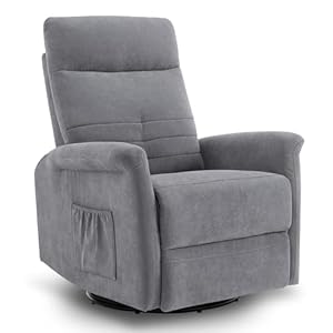 M MCombo Relaxstoel met ligfunctie, handmatig, massagestoel met warmtefunctie, tv-stoel met kantelfunctie en draaifunctie, woonkamer, slaapkamer, 7013