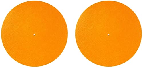Orange Felt Turntable Slipmat 12-inch Vinyl Record DJ Pro Platter Slip Mat (1 Slipmat)